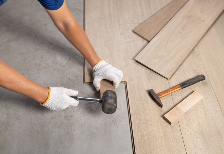 Laminate flooring installation